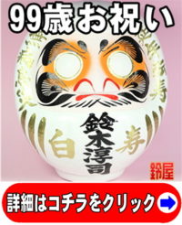 神棚に最適な縁起物である長寿祝いグッズ：99歳